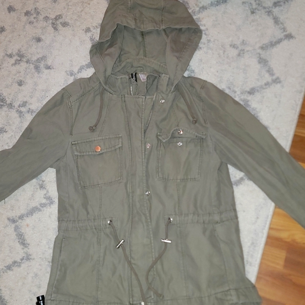 Olive green cargo jacket
